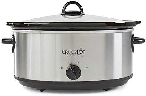 Crock-Pot 7 Quart Oval Manual Slow Cooker – Stainless Steel 74EB