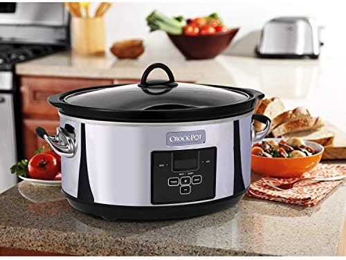 Crock-Pot 7 Quart Programmable Slow Cooker – Polished Platinum RQUT