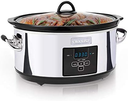 Crock-Pot 7 Quart Programmable Slow Cooker – Polished Platinum RQUT