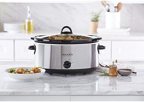 Crock-Pot 7 Quart Oval Manual Slow Cooker – Stainless Steel 74EB