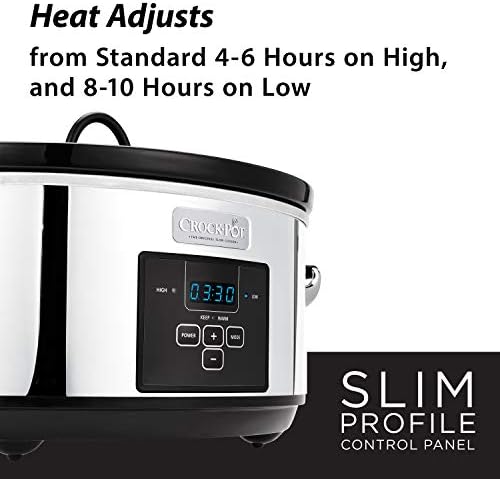 Crock-Pot 7 Quart Programmable Slow Cooker – Polished Platinum RQUT