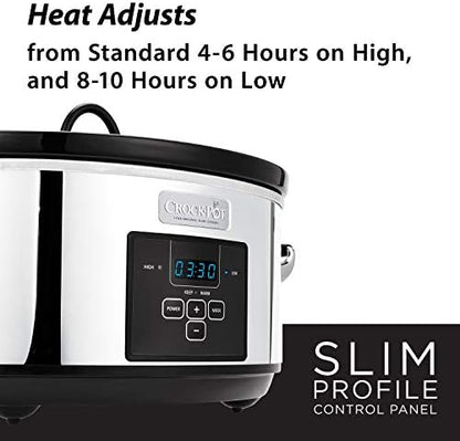 Crock-Pot 7 Quart Programmable Slow Cooker – Polished Platinum RQUT