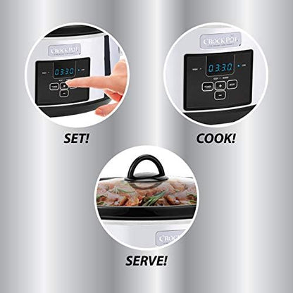 Crock-Pot 7 Quart Programmable Slow Cooker – Polished Platinum RQUT