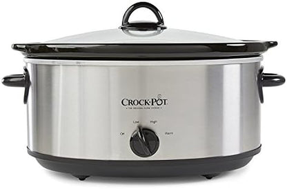 Crock-Pot 7 Quart Oval Manual Slow Cooker – Stainless Steel 74EB