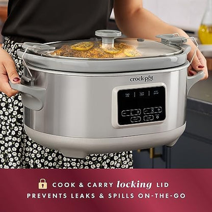 Crock-Pot 7 Quart Programmable Cook & Carry Slow Cooker F6AG