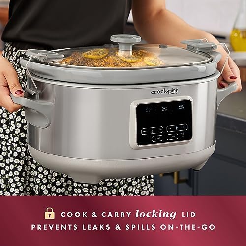 Crock-Pot 7 Quart Programmable Cook & Carry Slow Cooker F6AG