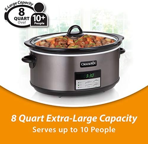 Crock-Pot 8 Quart Programmable Slow Cooker with Auto Warm PBLW