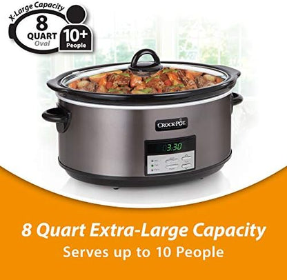 Crock-Pot 8 Quart Programmable Slow Cooker with Auto Warm PBLW