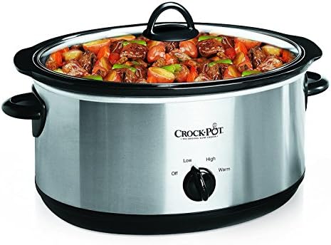 Crock-Pot 7 Quart Oval Manual Slow Cooker – Stainless Steel 74EB