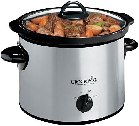 Crock-Pot 3 Quart Manual Slow Cooker – Silver M4F0
