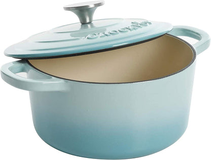 Crock-Pot 3 Quart Enameled Cast Iron Dutch Oven – Aqua 2V3P